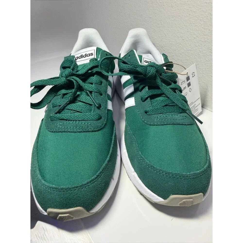 Adidas Run 60s 2.0 Green and White Classic Trainer